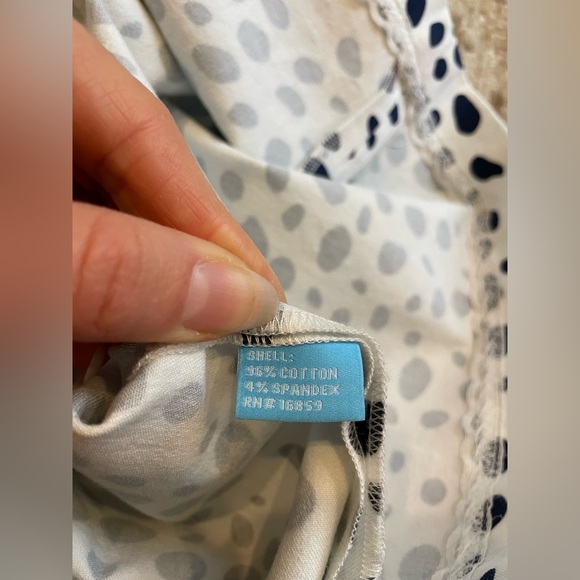 J. McLaughlin Front Zip Dress with Navy Spots size 2 - Picture 7 of 7